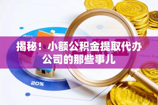 安陆揭秘！小额公积金提取代办公司的那些事儿